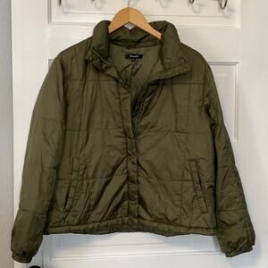 Madewell Travel Buddy Packable Puffer Jacket Size Medium Green